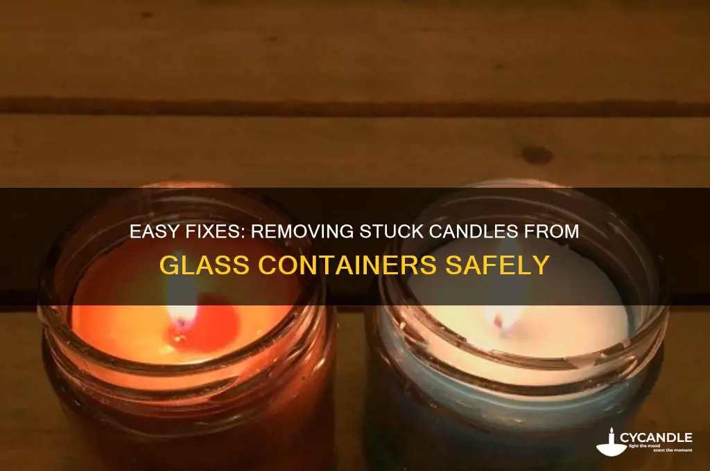 how to get stuck candles out of glass