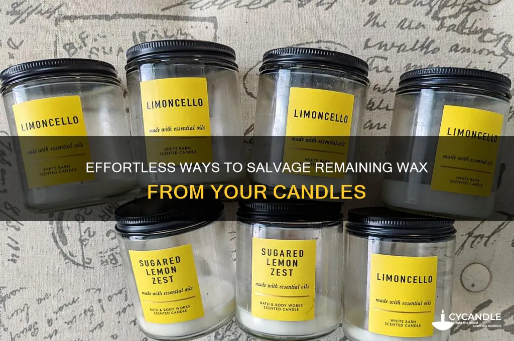 how to get the remaining wax out of a candle