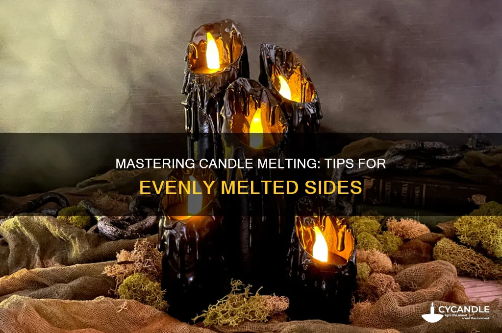 how to get the sides of a candle to melt