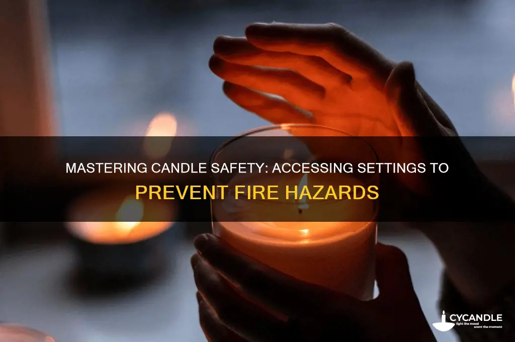 how to get to settings on a candle fire