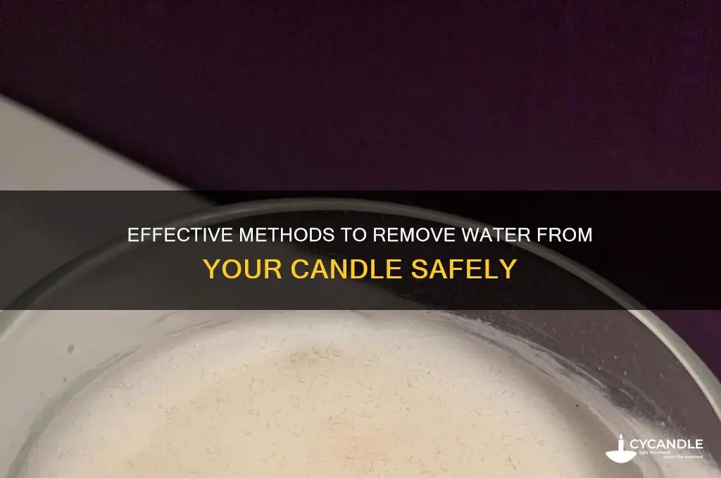 how to get water out of a candle