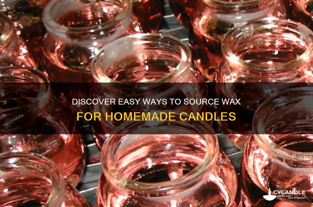 how to get wax for candles