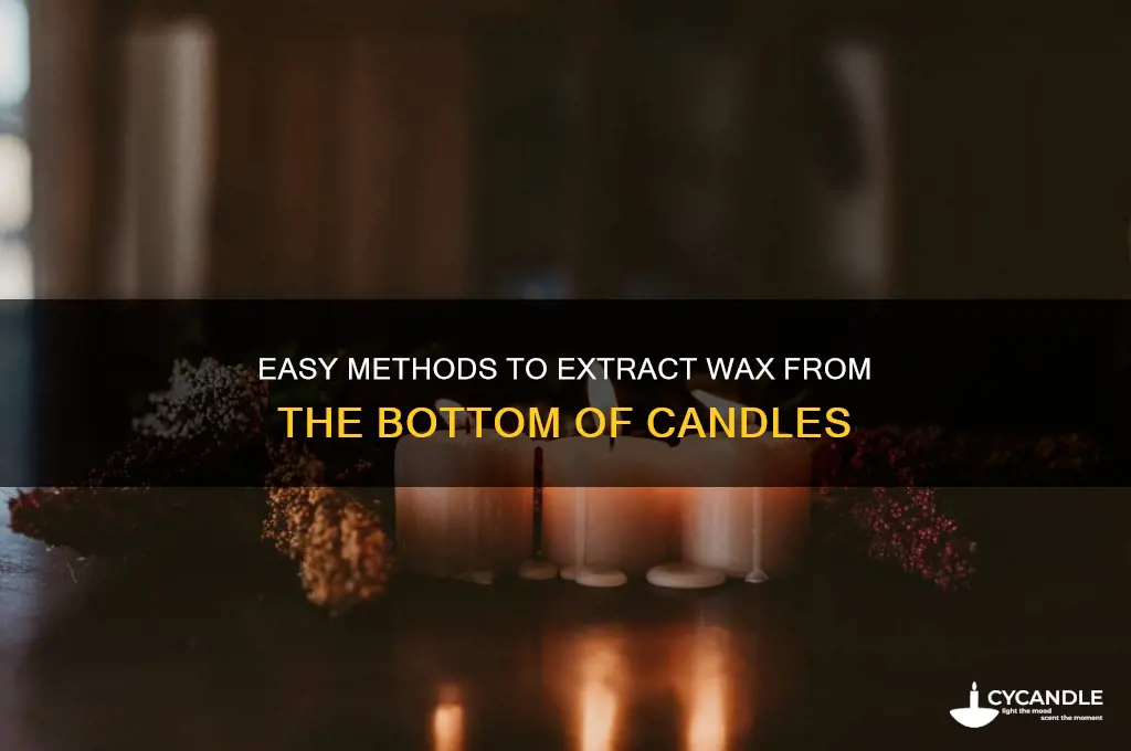 how to get wax from bottom of candle
