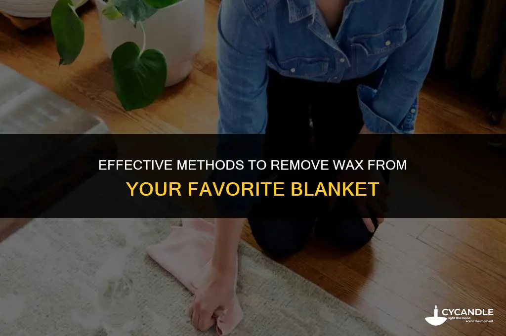 how to get wax off a blanket