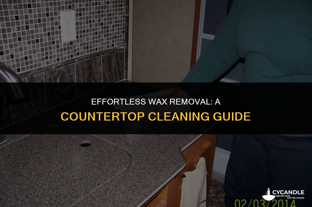 how to get wax off a countertop