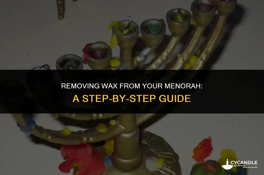 how to get wax off a menorah