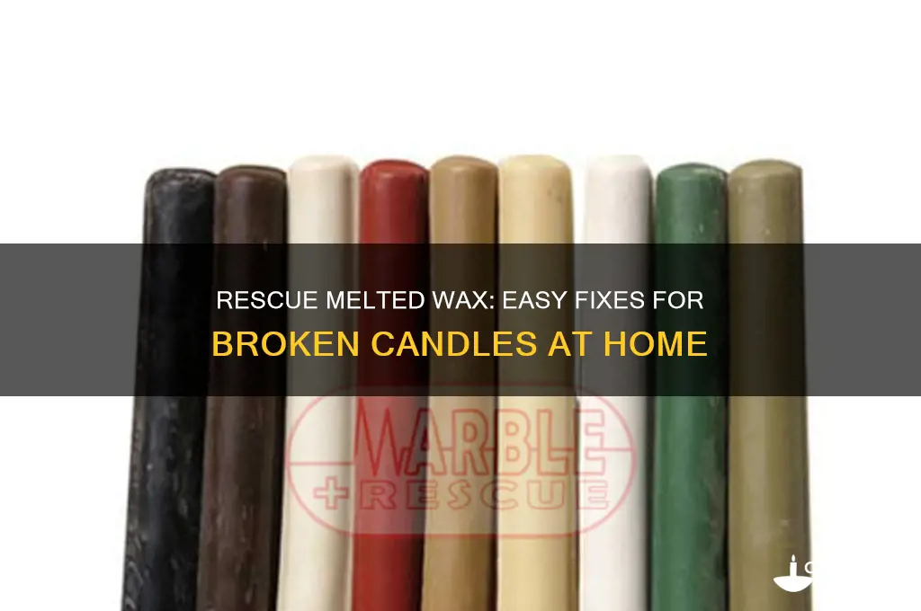 how to get wax out of a broken candle