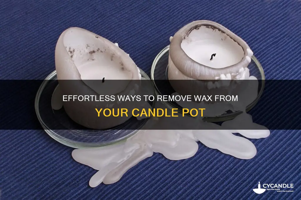how to get wax out of a candle pot