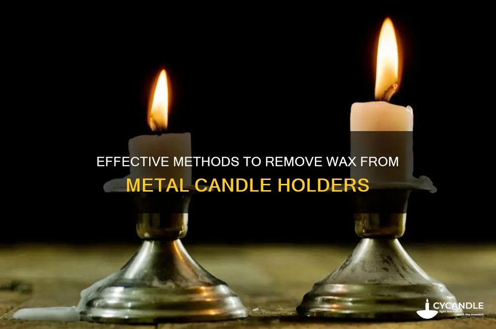 how to get wax out of a metal candle holder