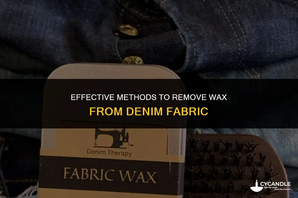 how to get wax out of denim