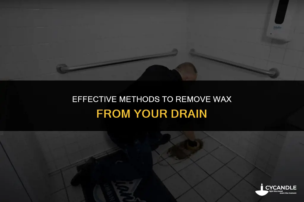 how to get wax out of drain