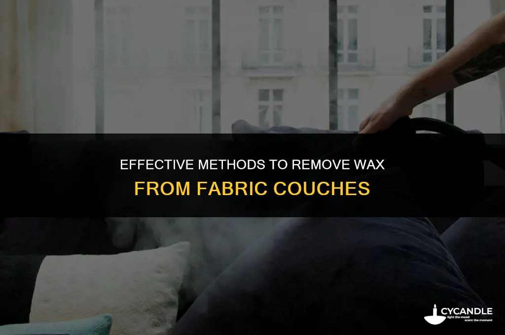 how to get wax out of fabric couch