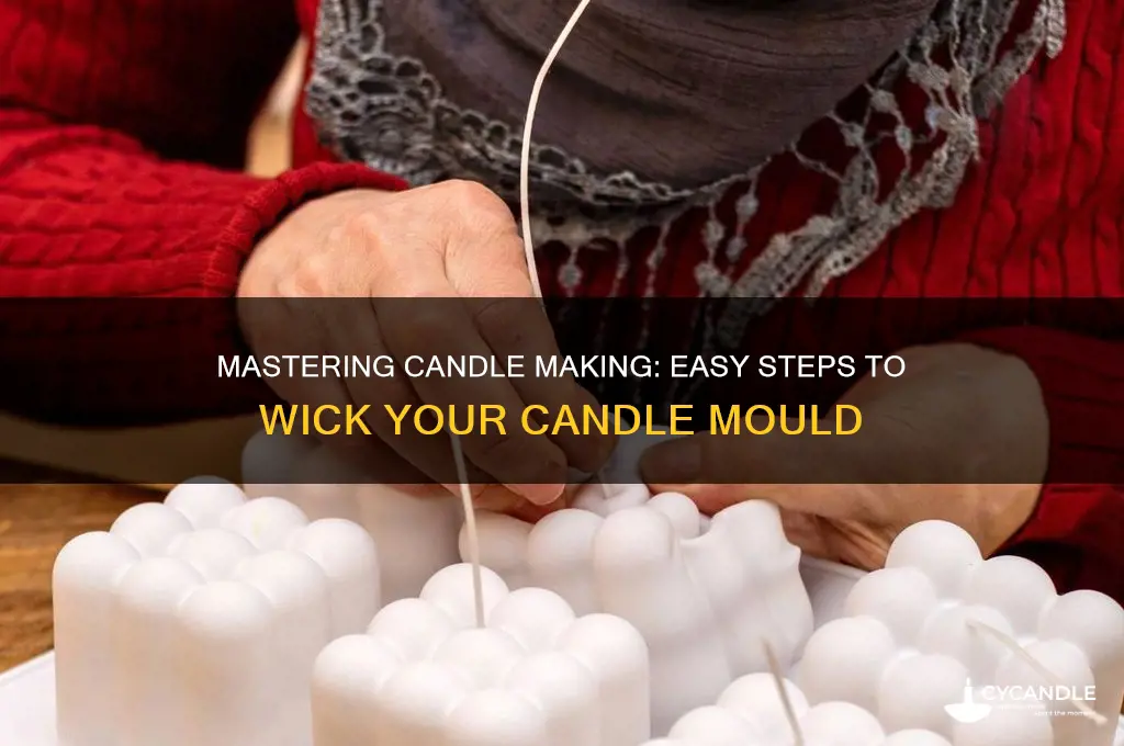 how to get wick in candle mould