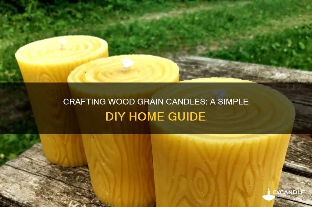 how to get wood grain in a candles at home