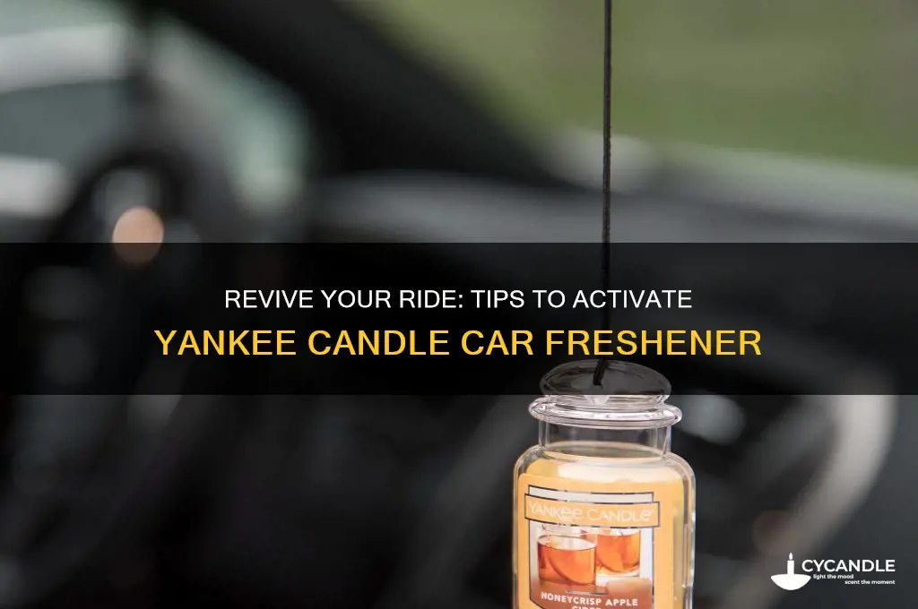 how to get yankee candle car freshener to work