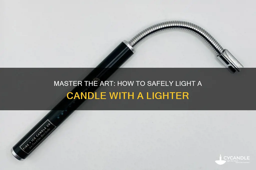 how to gey candle started with lighter