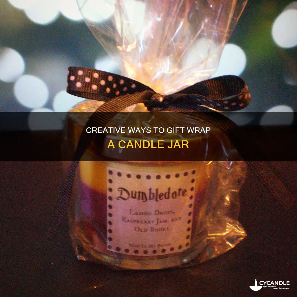 how to gift wrap a candle jar