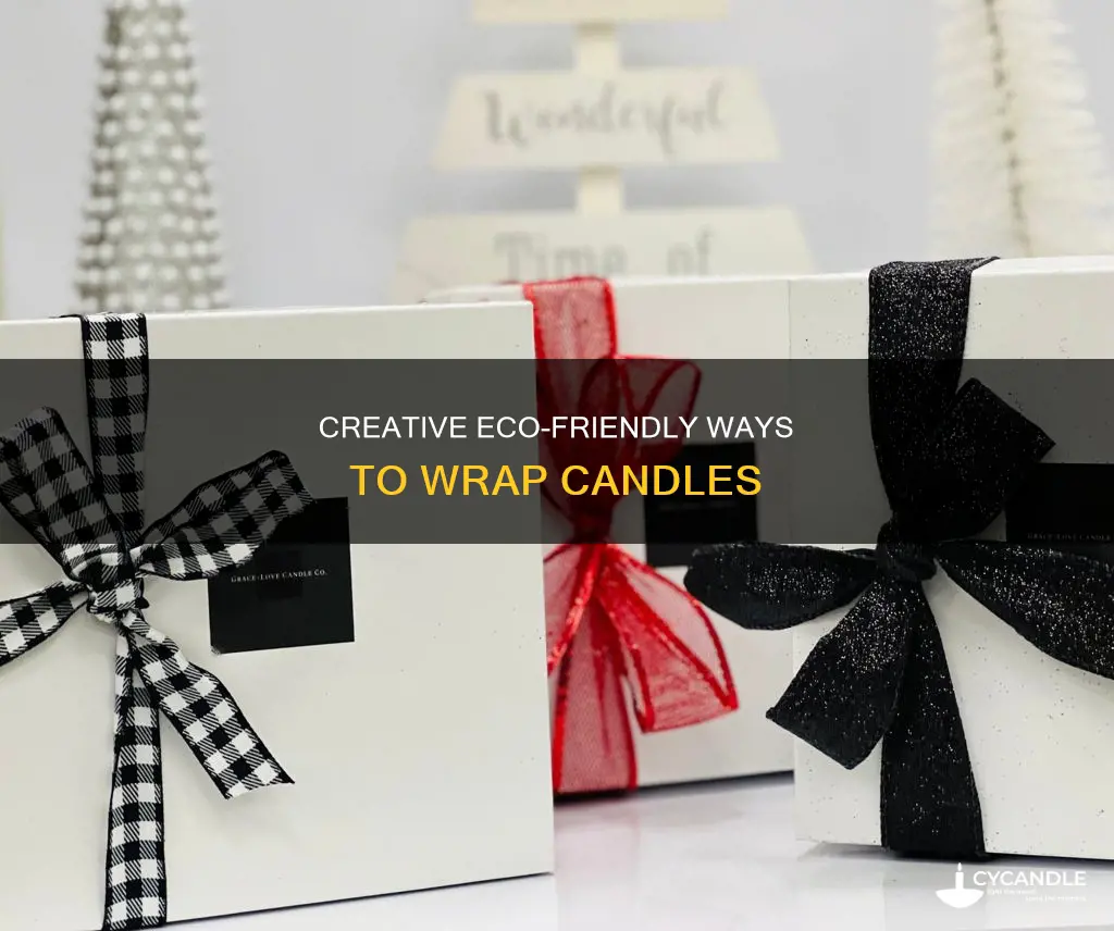 how to gift wrap a pair of candles without plastic
