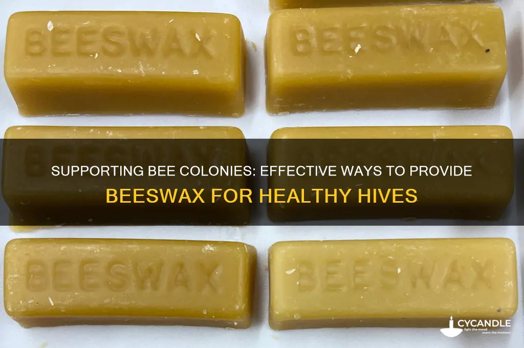 how to give beeswax to bees