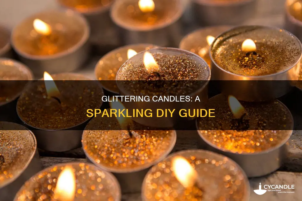 how to glitter a candle