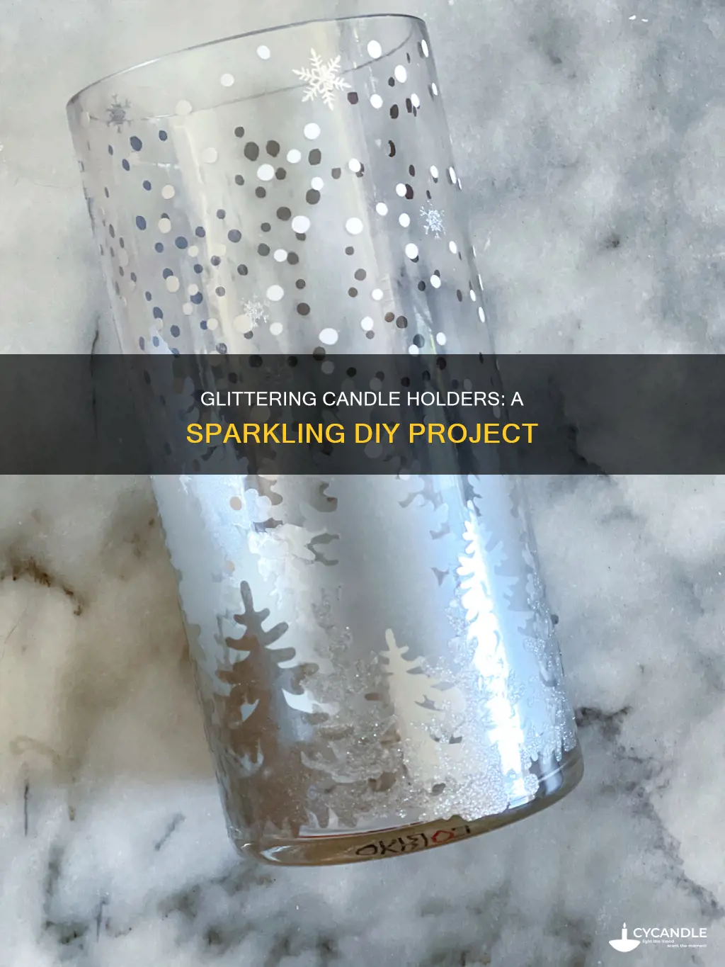 how to glitter candle holders