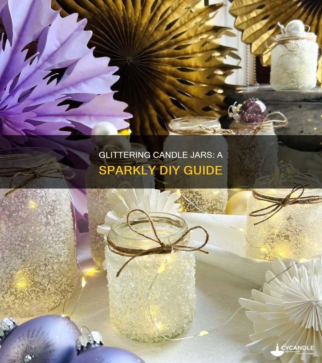 how to glitter candle jars