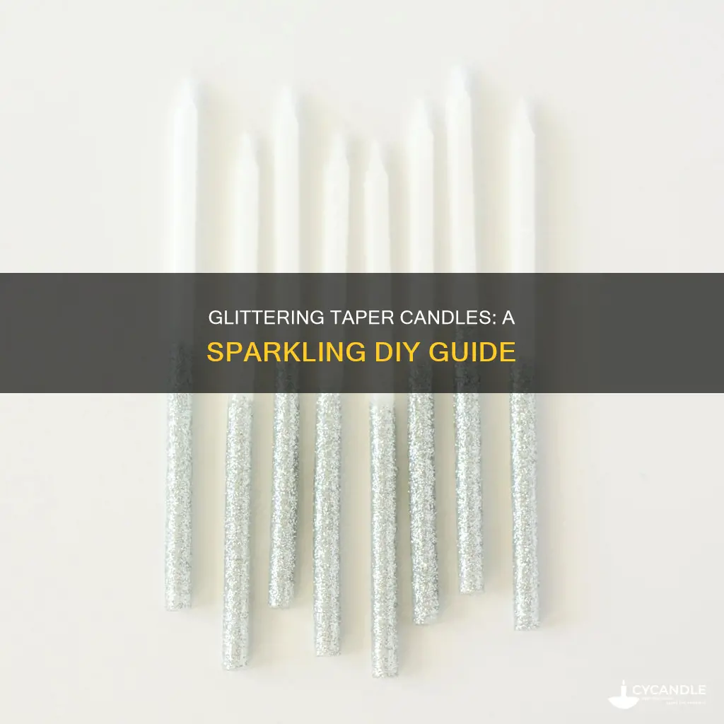 how to glitter taper candles