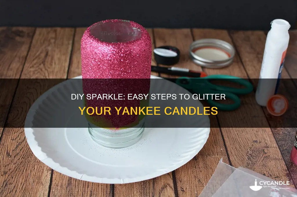 how to glitter yankee candles