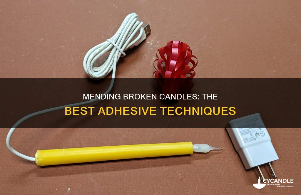 how to glue a broken candle