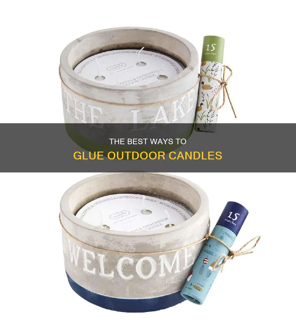 how to glue outside candle