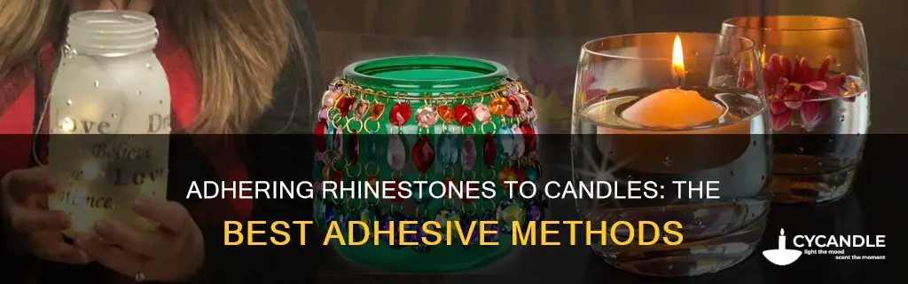 how to glue rhinestones to candles