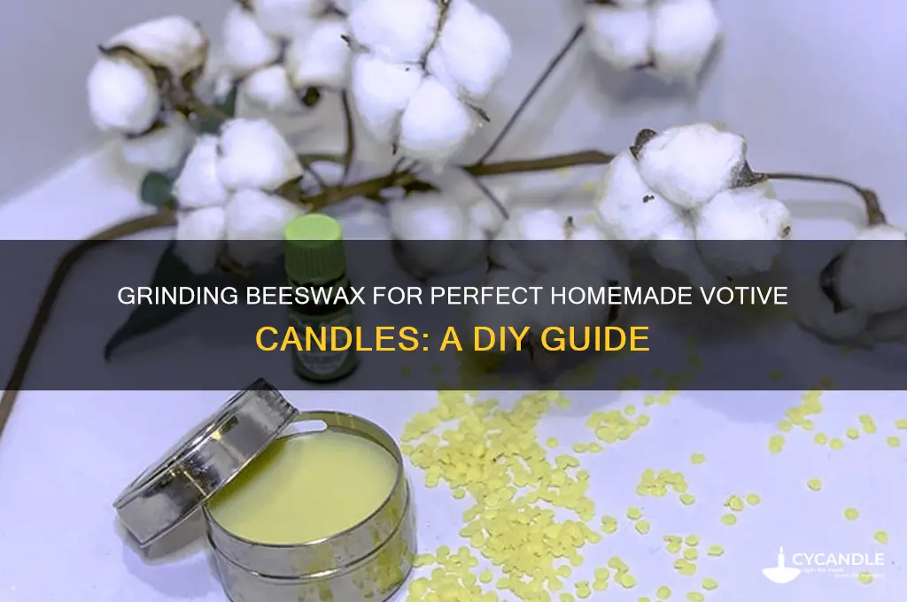 how to grind bee wax to make votive candles