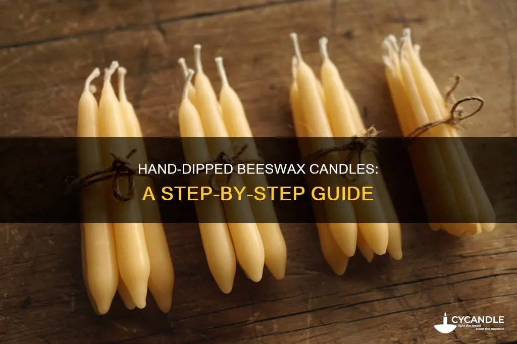 how to hand dip beeswax candles