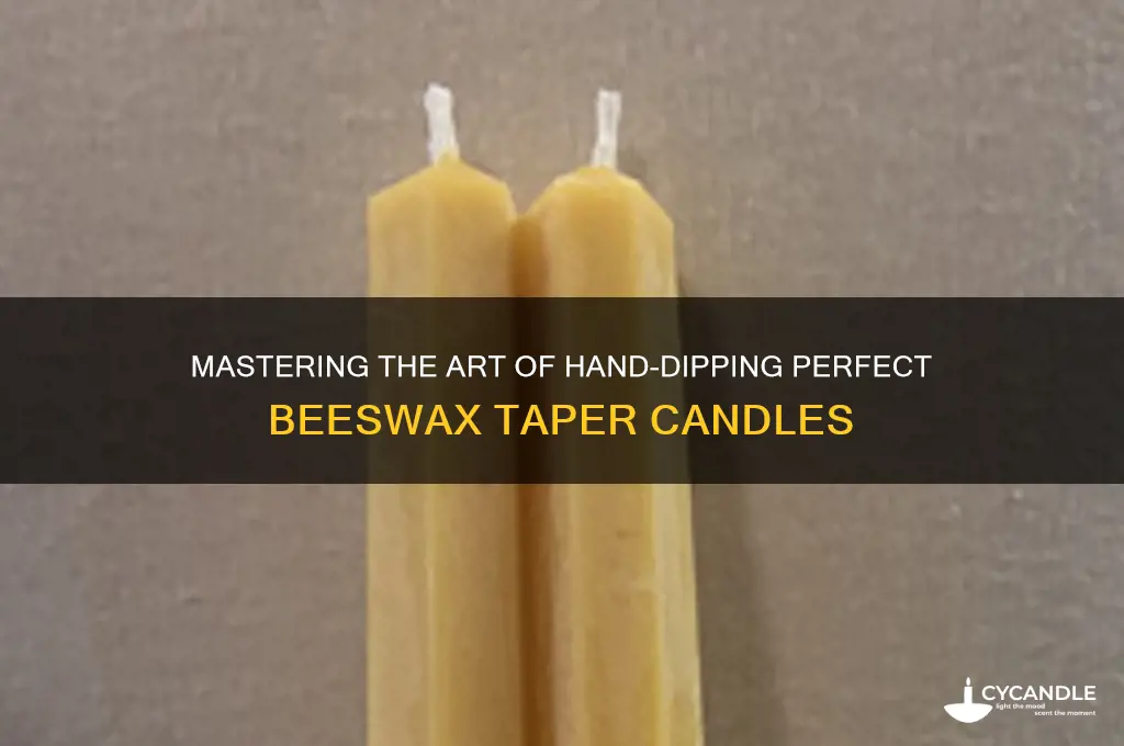 how to hand dip perfect beeswax tapers