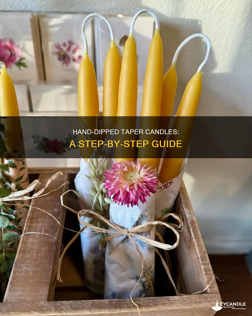 how to hand dip taper candles