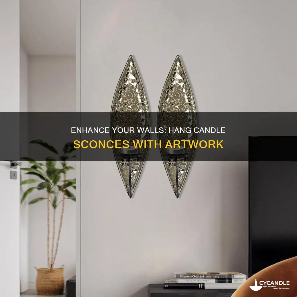how to hang a candle sconce with artwork