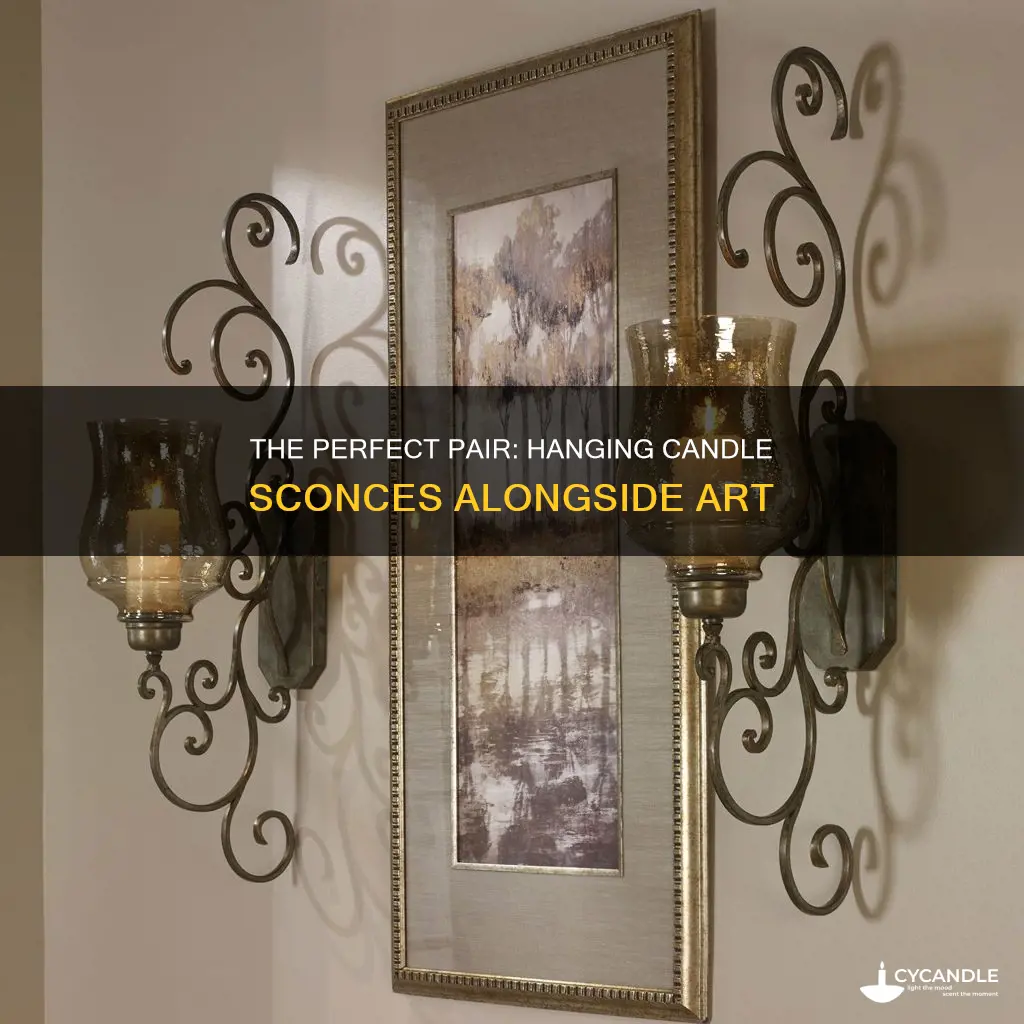 how to hang candle sconces next to a picture