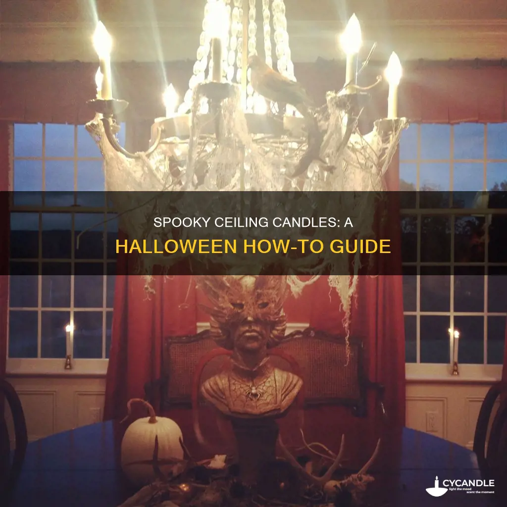 how to hang candles from ceiling for halloween