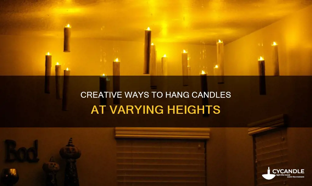 how to hang different length hanging candles