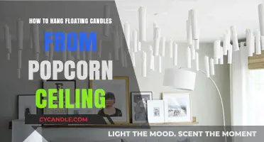 Hanging Floating Candles: Popcorn Ceiling Solution