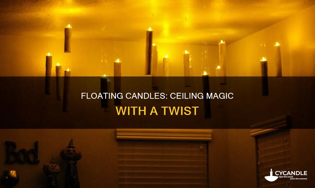 how to hang floating candles on ceiling