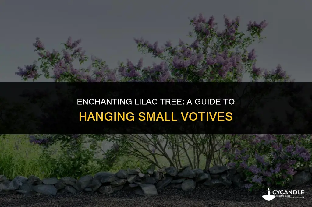 how to hang small votives in a lilac tree