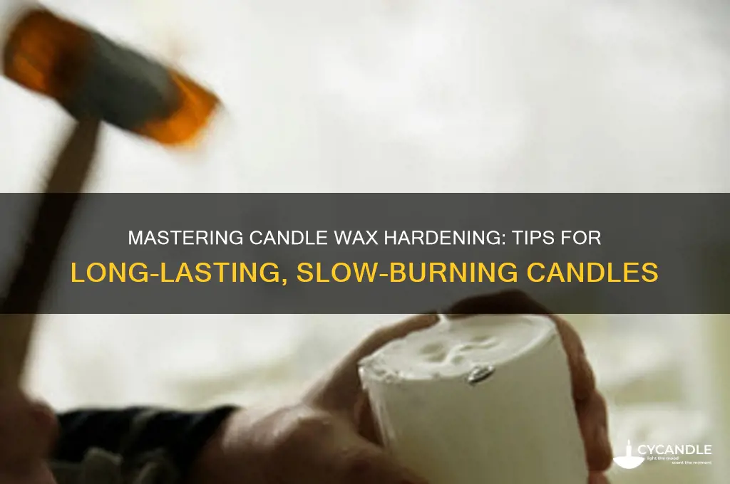 how to harden candlewax for long-burning candles