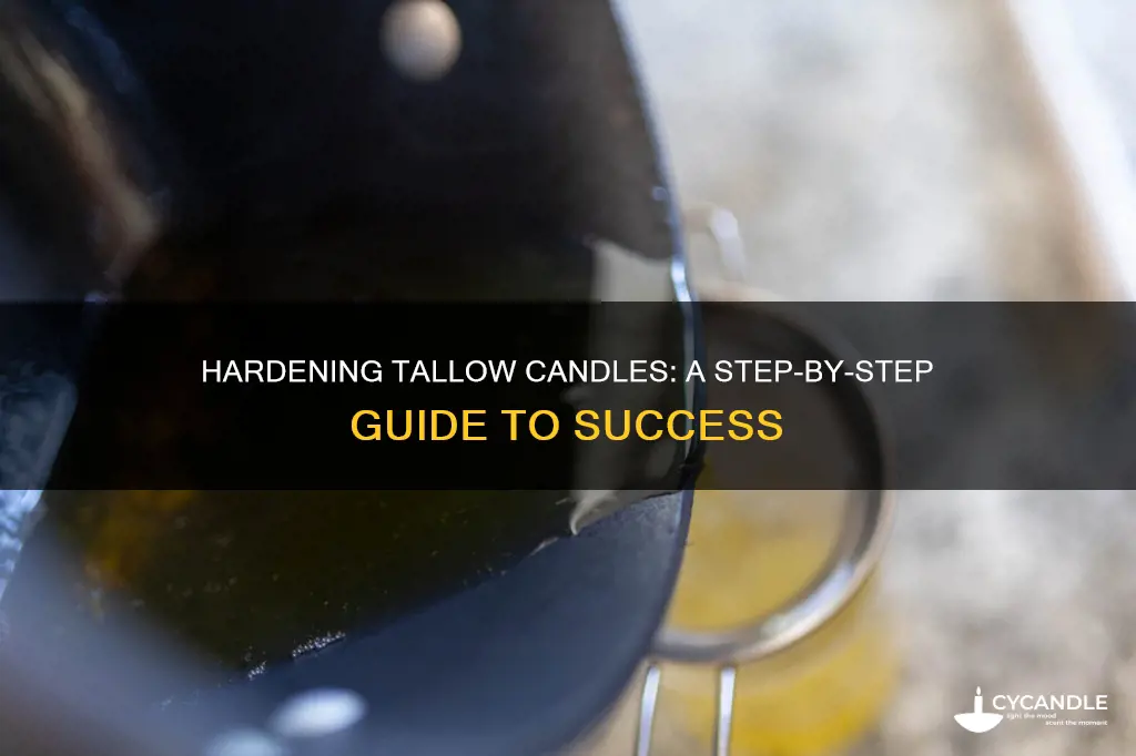 how to harden tallow candles