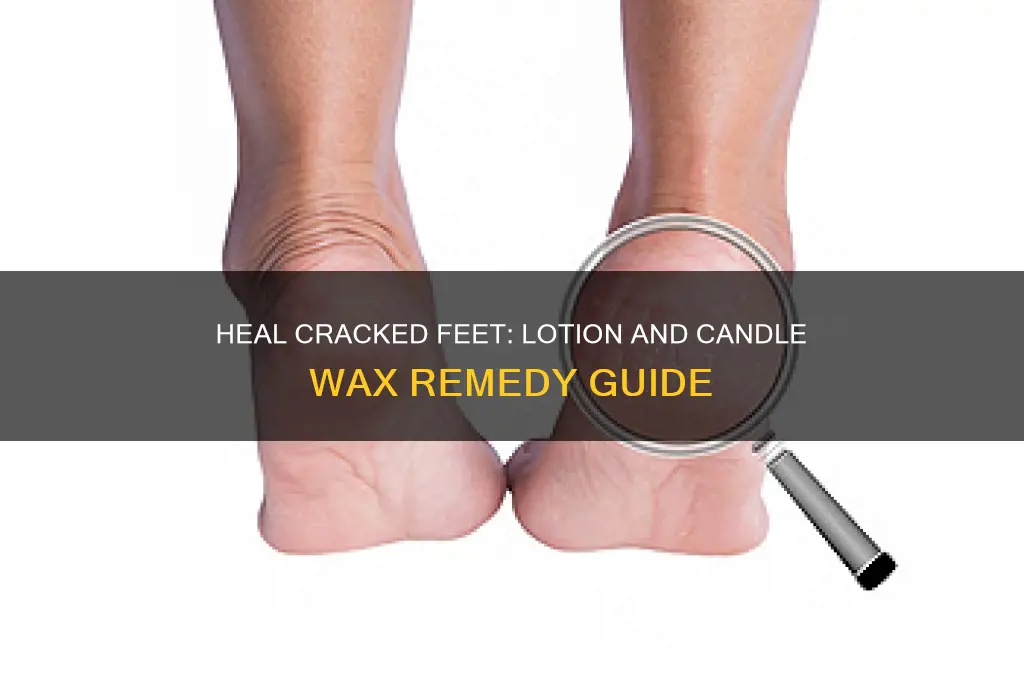 how to heal cracked feet with lotion and candle wax