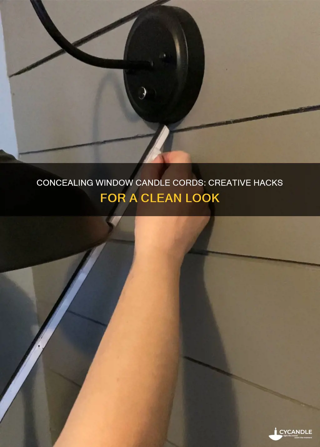how to hide window candle cords