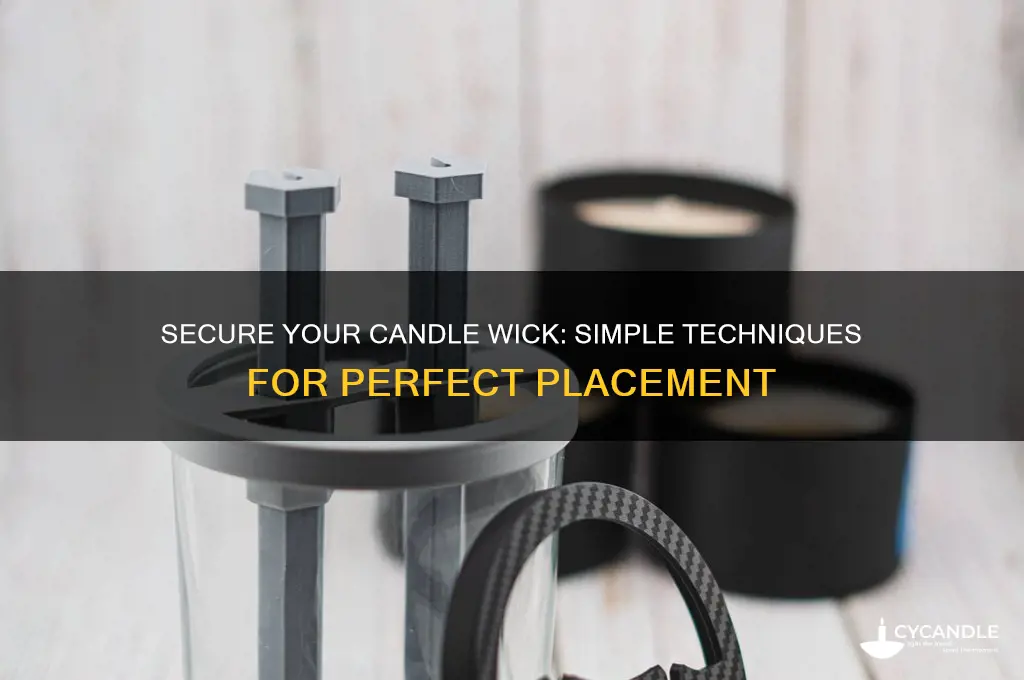 how to hold a candle wick in place
