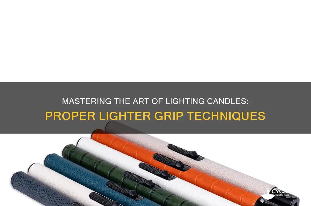 how to hold a lighter when lighting a candle