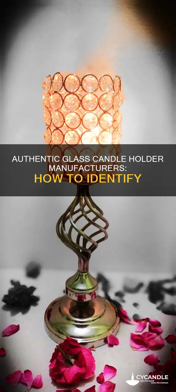 how to identify glass candle holder manufacturer
