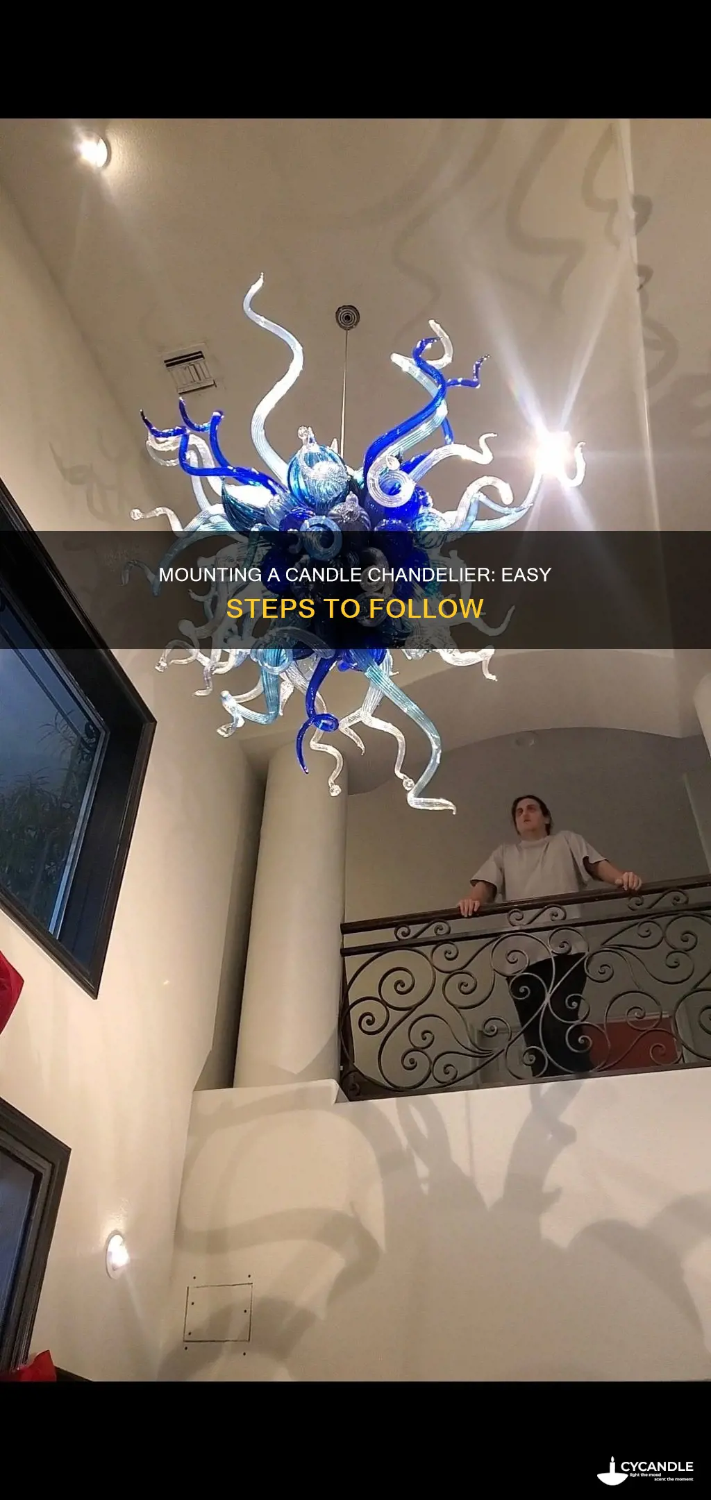 how to install a candle chandelier